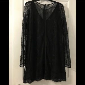 Guess black lace dress